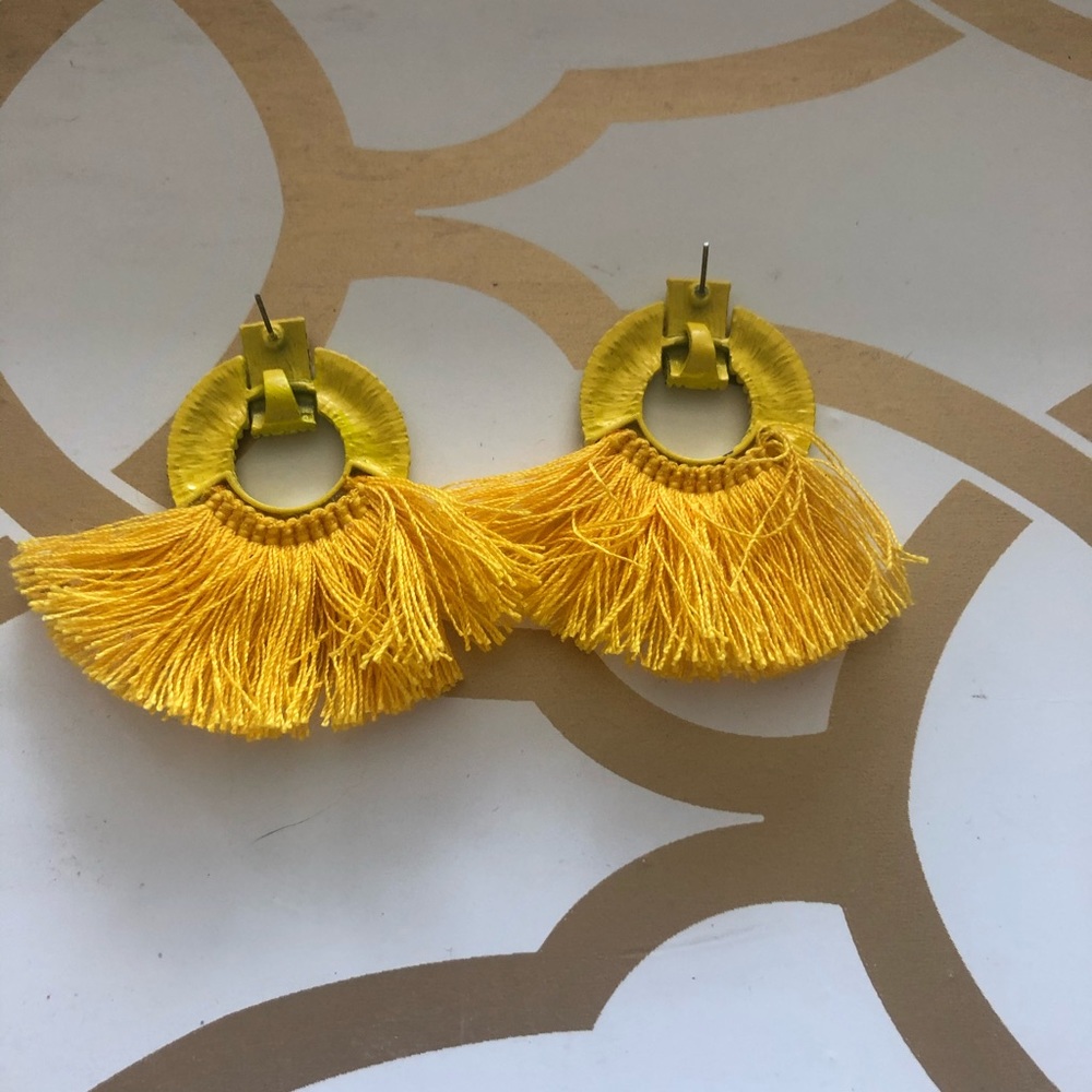3/$30 Yellow tassel earrings - Picture 2 of 2